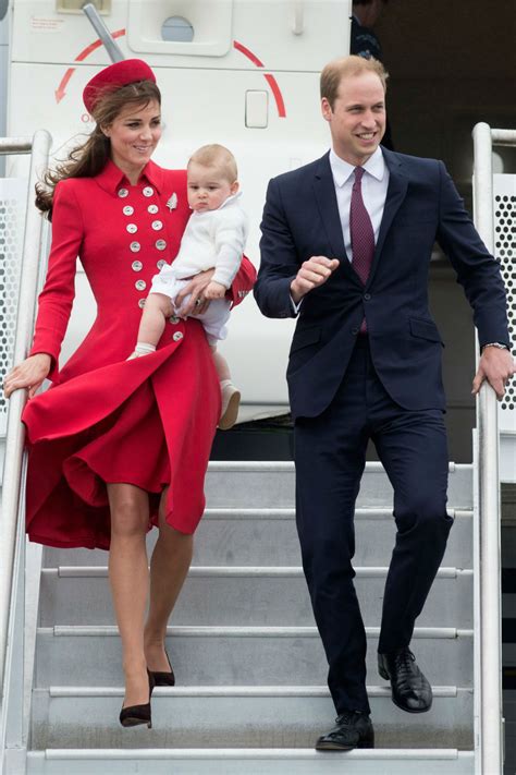 Kate Middleton Prince William And Prince George Kick Off The Royal Tour