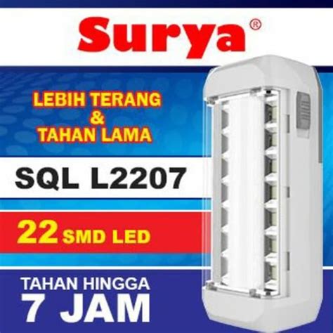 Jual Emergency Lamp SURYA SQL L2207 Lampu Darurat Torch Flash Light