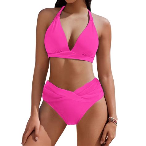 Efsteb Swimsuits For Women Two Piece Women Two Piece Bathing Suits Push Up Bikini Set