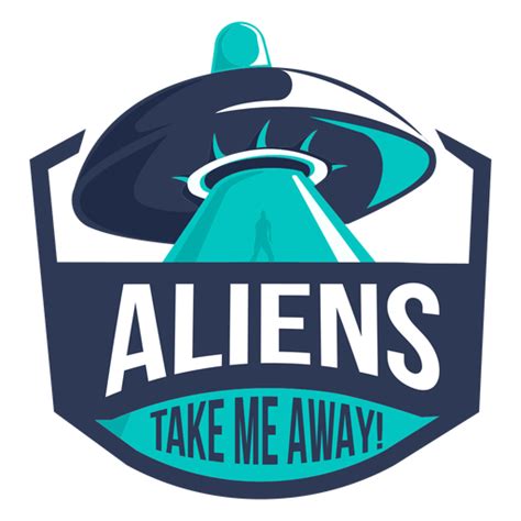 Diseño PNG Y SVG De Divertido Ovni Alienígena Llévame Insignia Para