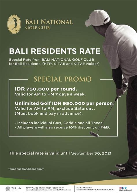 Bali National Golf - Bali Residents Special Rate