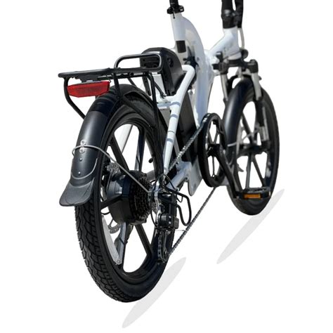 Bici Elettrica Pieghevole Biammortizzata Bianco Miele Sxr 48 43