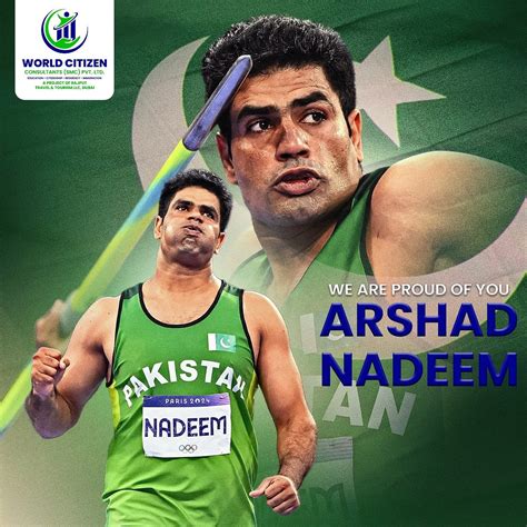 Arshad Nadeem Win Gold Medal Athletics Javelin Throw Olympic Games ...