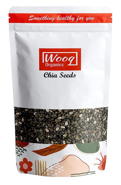 Wooq Organics Premium Chia Seeds For Weight Loss Healthy Snacks Fiber