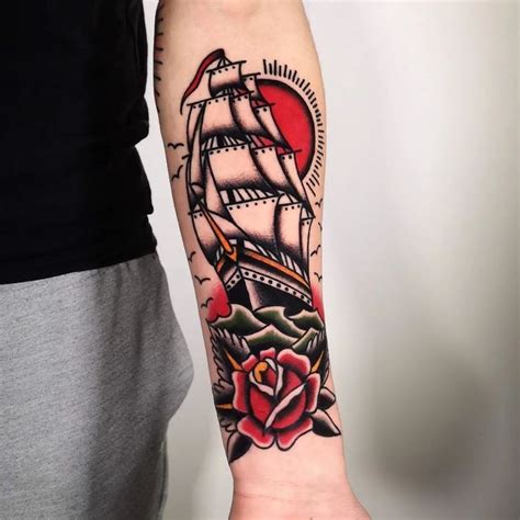 Ship Tattoo Harry Styles Ship Tattoo Traditional Clipper Ship Tattoo