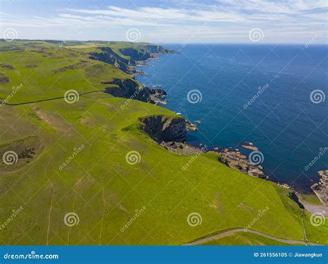 St. Abbs Head Aerial View, St. Abbs, Scotland, UK Stock Image - Image of british, coastline ...