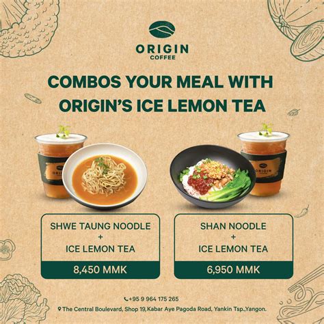 Combos Your Meal With Origin's Ice Lemon Tea - Origin Coffee & Roastery