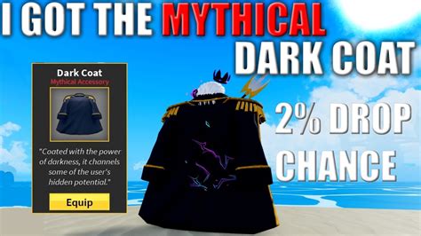 I FINALLY GOT THE MYTHICAL DARK COAT In Blox Fruits YouTube