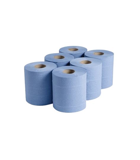 Bobina De Papel Secamanos Pasta Capas Azul Paquete Ud