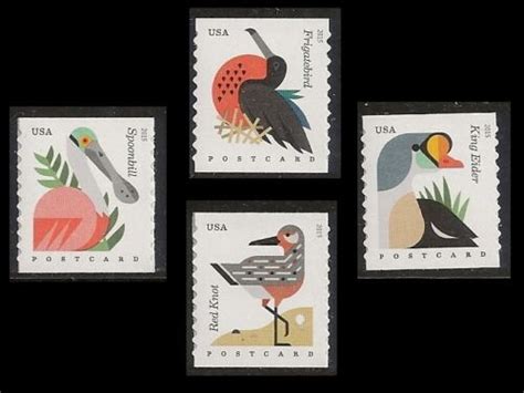 Scott 4995 98 COASTAL BIRDS S A COIL SET 4 MNH The Stamp Nut