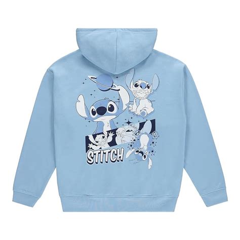 Disney Ladies Lilo And Stitch Sweatshirt Multi Print Zip Up Hoodie