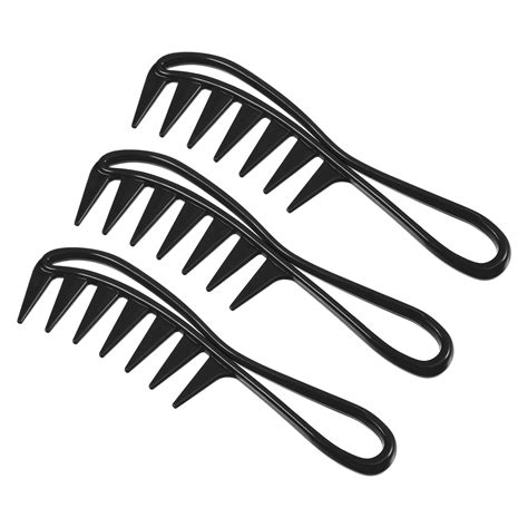 Unique Bargains 3 Pcs Anti Static Hair Comb Wide Tooth For Thick Curly