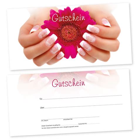 Handpflege Gutscheinkarte French Nails Gutscheinkarte