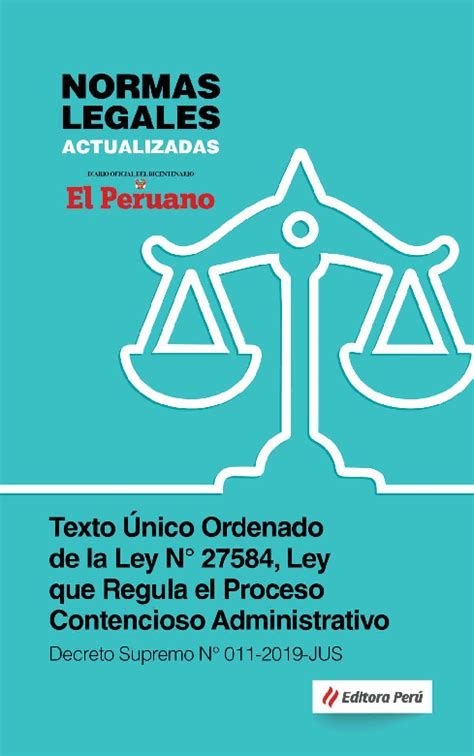 Pdf Texto Unico Ordenado De La Ley 27584 Ley Que Regula El Proceso