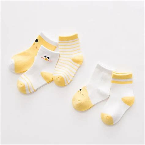 5 pairs Cute Cotton Toddler Striped Kid's Socks