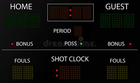 Electronic Scoreboard Display Stock Illustration Illustration Of