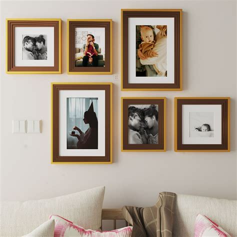 Art Street Set of 6 Gusto Wall Photo frame Home office Room Decor(Brown ...