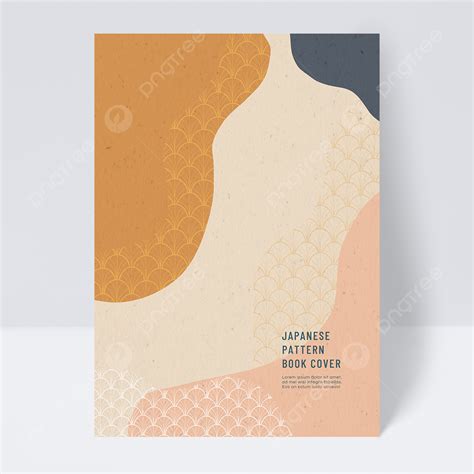 Capa De Livro De Textura Geométrica Abstrata De Estilo Japonês Modelo