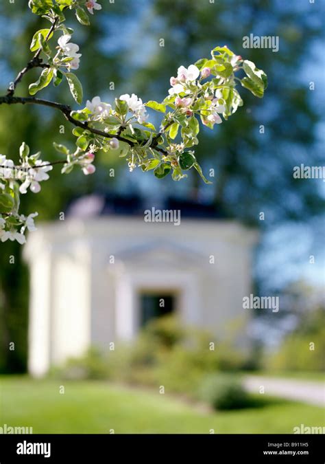 A manor house with a garden Sweden Stock Photo - Alamy