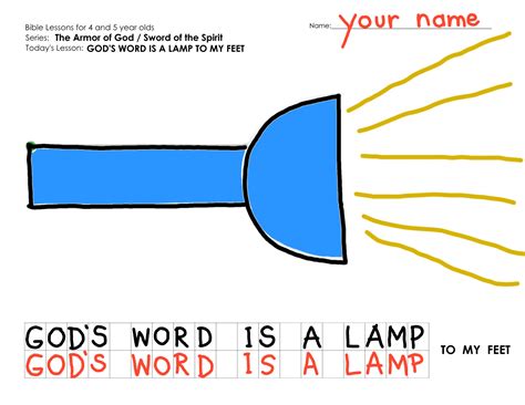 gods word   lamp   feet biblelessonschildrencom