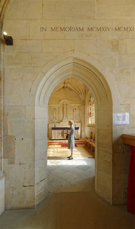 Kings College Chapel Interior, Cambridge. Tourists Visiting Editorial ...