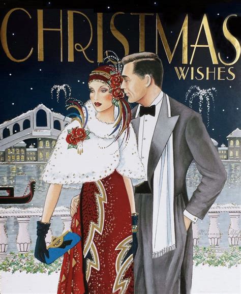 Рождественские открытки в стиле Арт Деко | Christmas art, Art deco ...