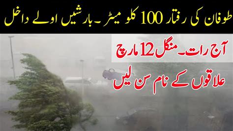 Rain ☔🌧️ And Winds Expected Tonight All Cities Names Pakistan