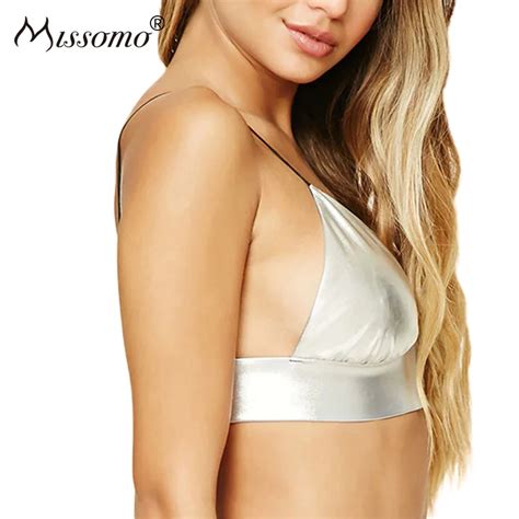 Missomo Women Sexy Solid Silver Sheer Bra Bralette Soft Brassiere Plus