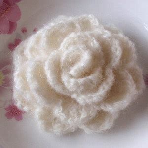 Larger Crochet Flower Rose In Inches Yh Etsy