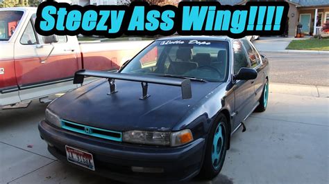 The Ricer Honda Finally Gets A Wing The Steve Comes Out To Play Youtube