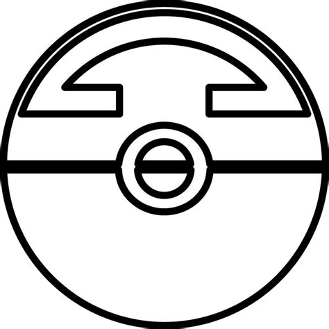 Flat Style Pokeball Made By Black Line Art 24865124 Vector Art At Vecteezy