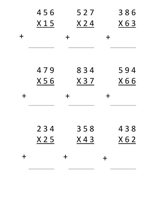 Multiplicaciones De Dos Cifras Descarga Pdf De Actividades Nbkomputer