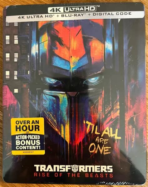 TRANSFORMERS RISE OF The Beasts SteelBook 4K Blu Ray Ultra HD U S