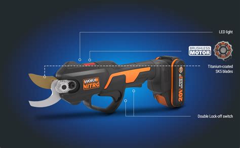 Worx Nitro V V Max Electric Cordless Pruning Shears Powershare