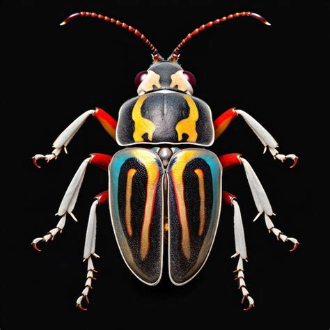 Premium Ai Image Stag Beetle Isolated On Black Background Macro