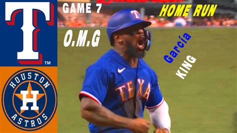 Rangers Vs Houston Astros Alcs Game 7 Home Run Oct 23 2023 Mlb