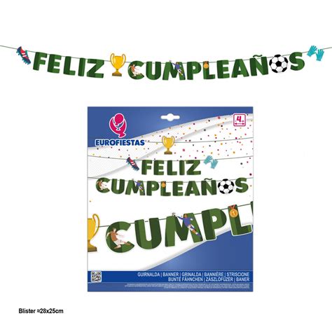 Guirnalda Feliz Cumpleaños Elementos Futbol