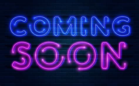 Premium Vector Coming Soon Neon Sign