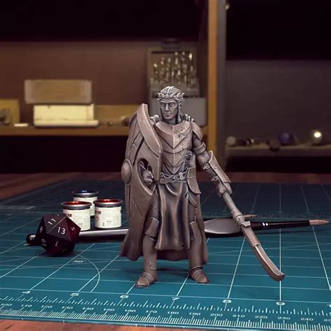 Male Elf Fighter DnD Heroes 3D Print Resin Simtasia