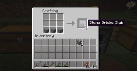 How To Make Stone Bricks Slab: Minecraft Recipe