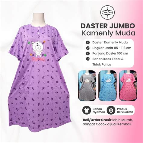 Jual Daster Jumbo Bahan Kaos Daster Jumbo Kamenly Ld Cm