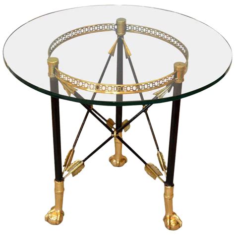 Round Bronze Glass Coffee Table Ball And Claw Feet Glass Side Tables Glass Coffee Table Clawfoot