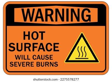 Hot Surface Warning Sign Labels Stock Vector Royalty Free 2286153007 Shutterstock