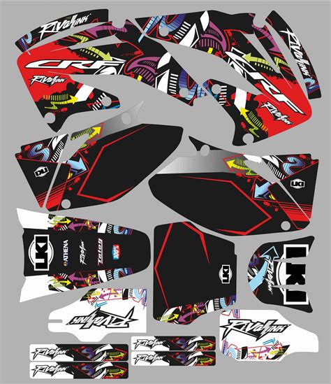 Graphic Kit Honda Crf Neon Kitdeco Moto Fr