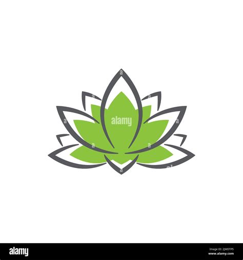 Lineare Lotus Logo Vorlagen Vektor Lotuslogo Mit Linearem Blumenmuster