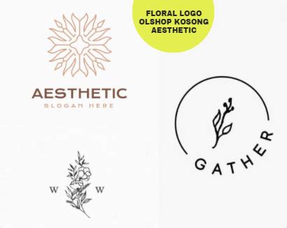 Floral Logo Olshop Kosong Gratis Dan Cara Membuat