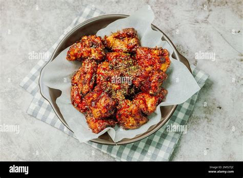 Yangnyeom Chicken Korean Style Seasoned Fried Chicken This Dish Is