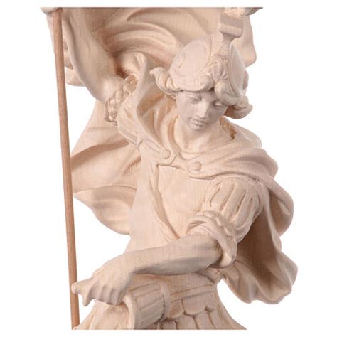 Estatua San Florian Madera Natural Venta Online En Holyart