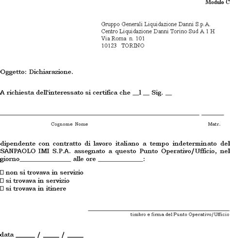 Esempio Di Autocertificazione Lavorativa