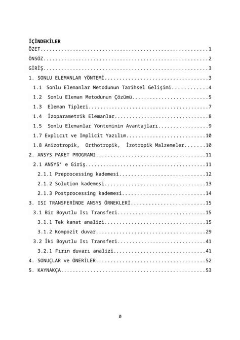 Docx Is Transferi Problemlerinin Sonlu Elemanlar Y Ntemi Ve Ansys